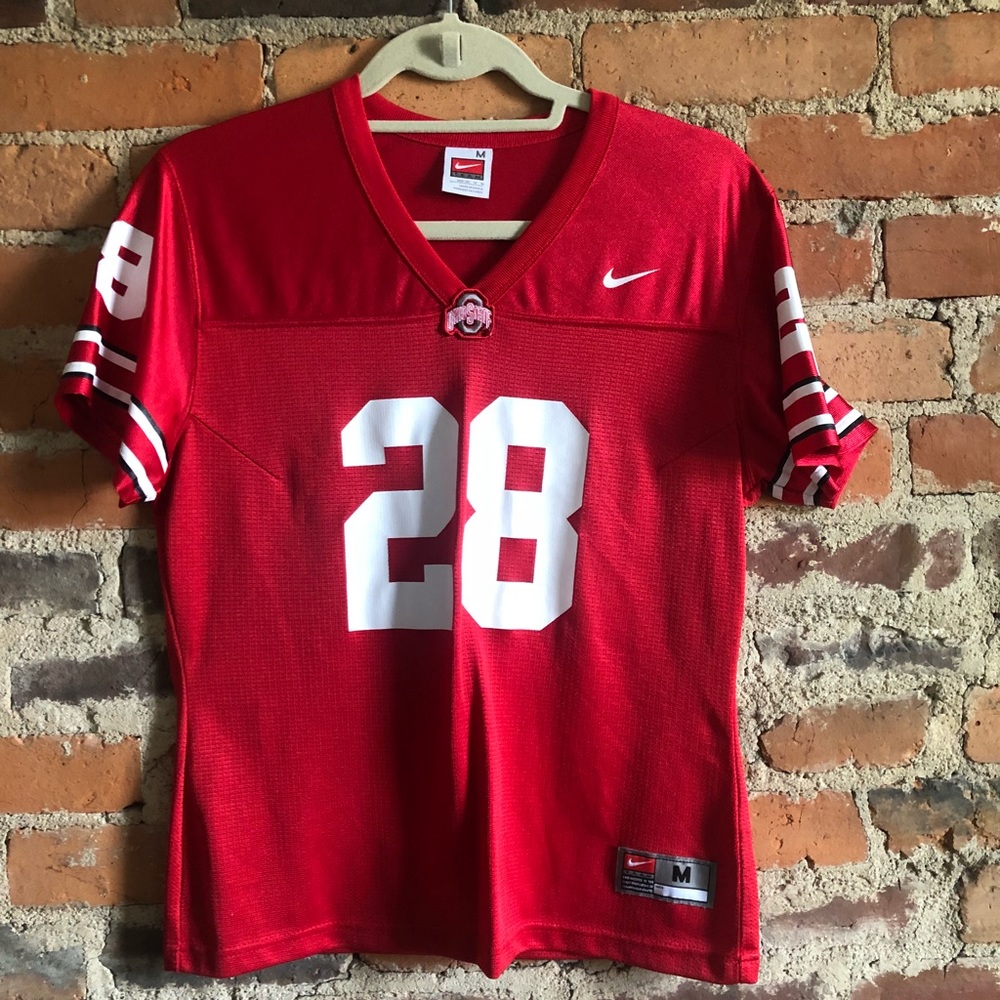 #28 women’s Ohio state football jersey osu
